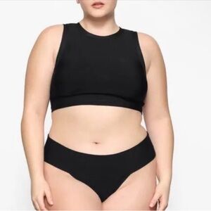 NEW SKIMS Knit Swim High Neck Top Onyx PLUS SIZE 4X